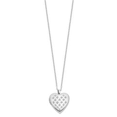 Diamond Fascination Diamond Mystique Sterling Silver Platinum-plated Diamond Heart Locket