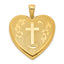 Sterling Silver Gold-tone Floral Cross Ash Holder Heart Locket