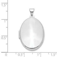 Sterling Silver Rhodium-plated Polished 26mm Oval Locket