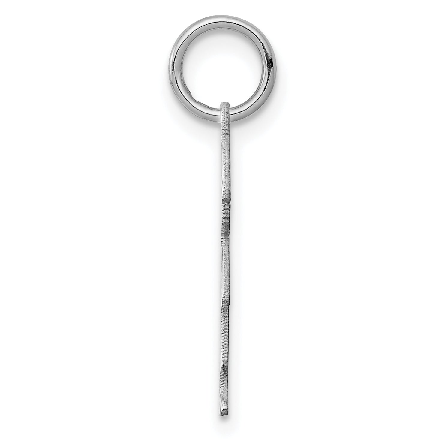 SS Rh-plt D/C Engraveable Boy Polished Front/Satin Back Disc Charm Secondary image