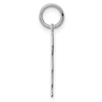 SS Rh-plt D/C Engraveable Boy Polished Front/Satin Back Disc Charm