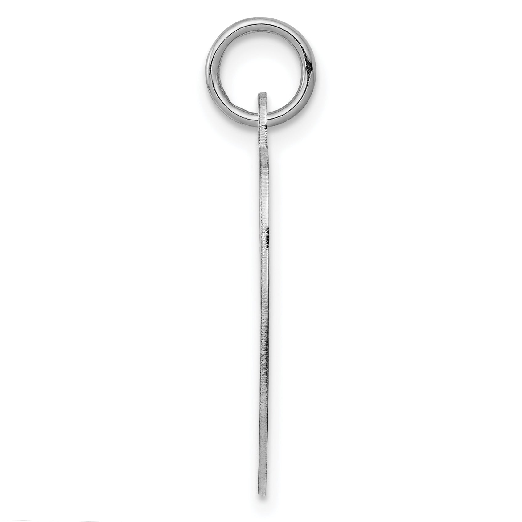 Sterling Silver Rhodium-plated Engraveable Boy Disc Charm Secondary image