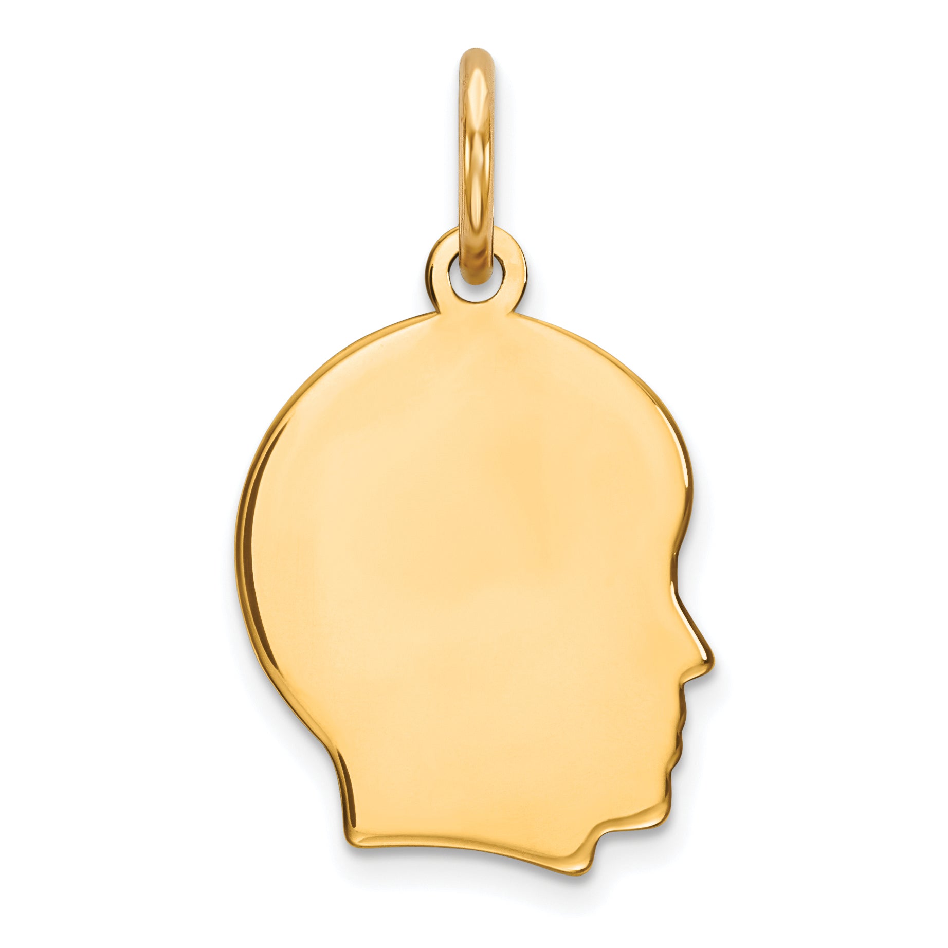 Sterling Silver GP Engraveable Boy Polished Disc Charm Main image