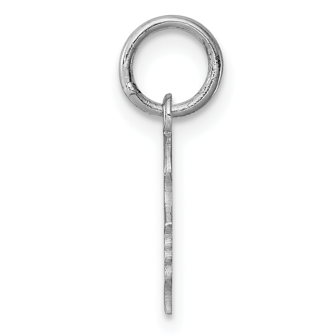 Sterl Silver Rh-plt Engraveable Girl Polished Front/Satin Back Disc Charm Secondary image