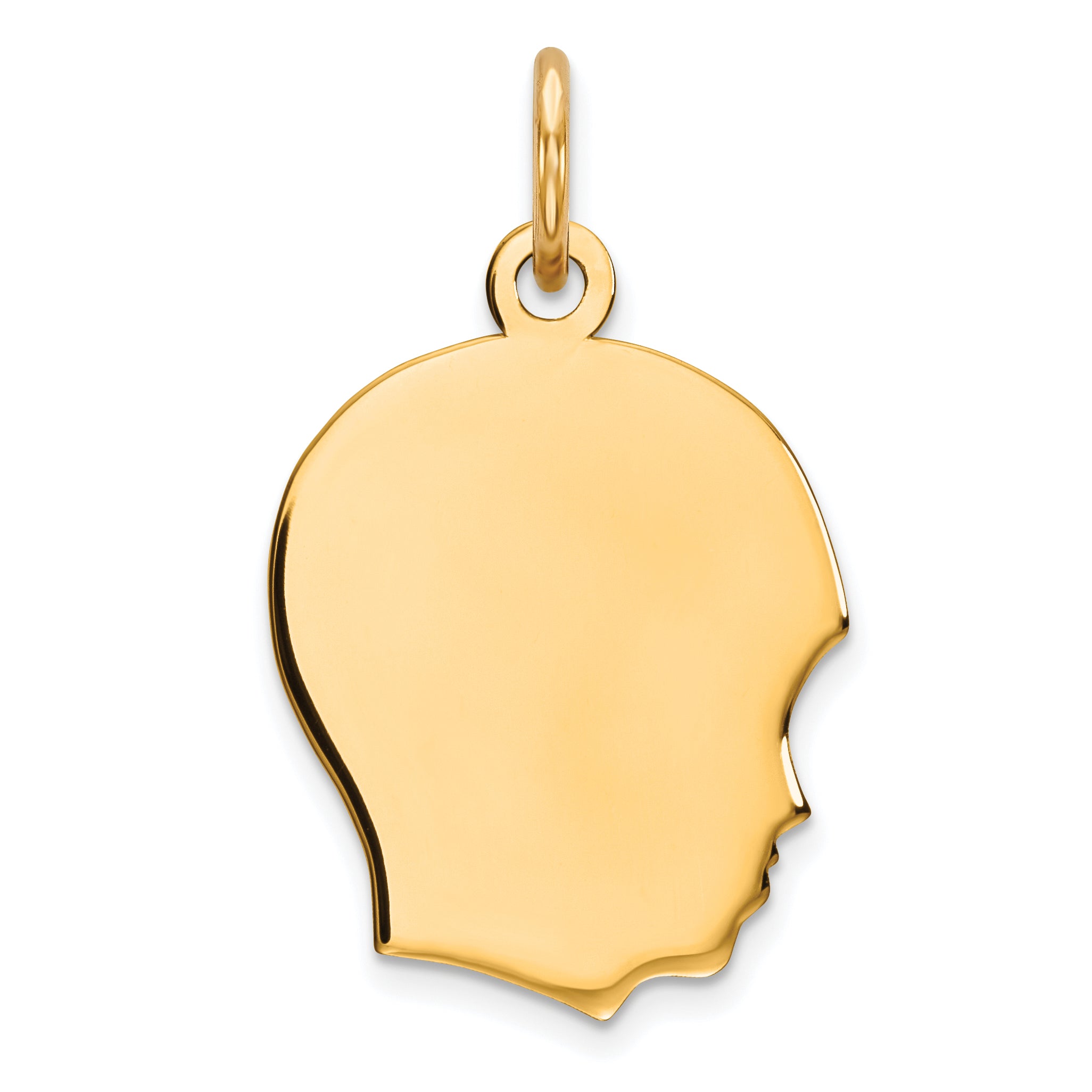 Sterling Silver GP Engraveable Boy Polished Disc Charm Main image