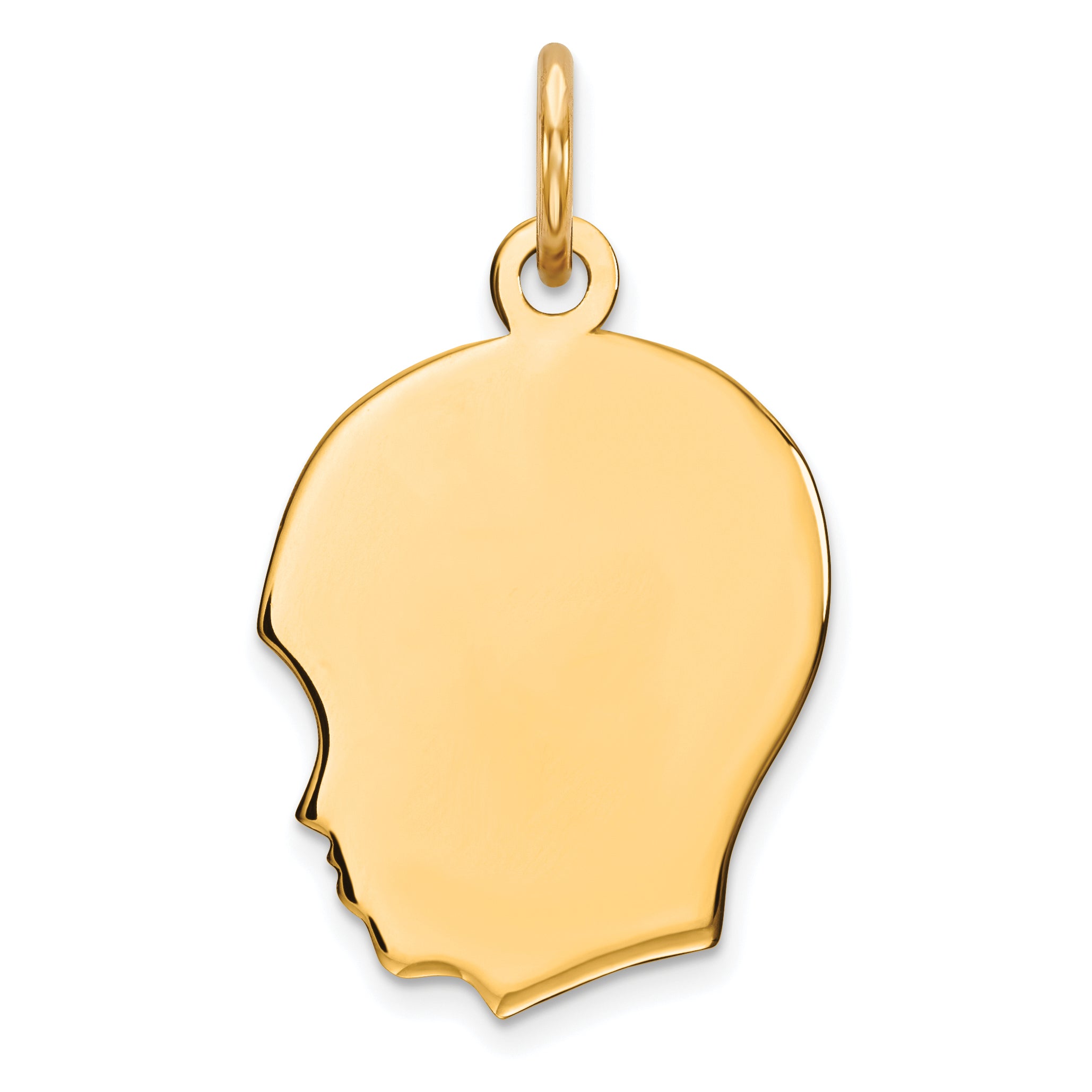 Sterling Silver GP Engraveable Boy Polished Disc Charm Main image