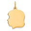 Sterling Silver GP Engraveable Girl Polished Disc Charm