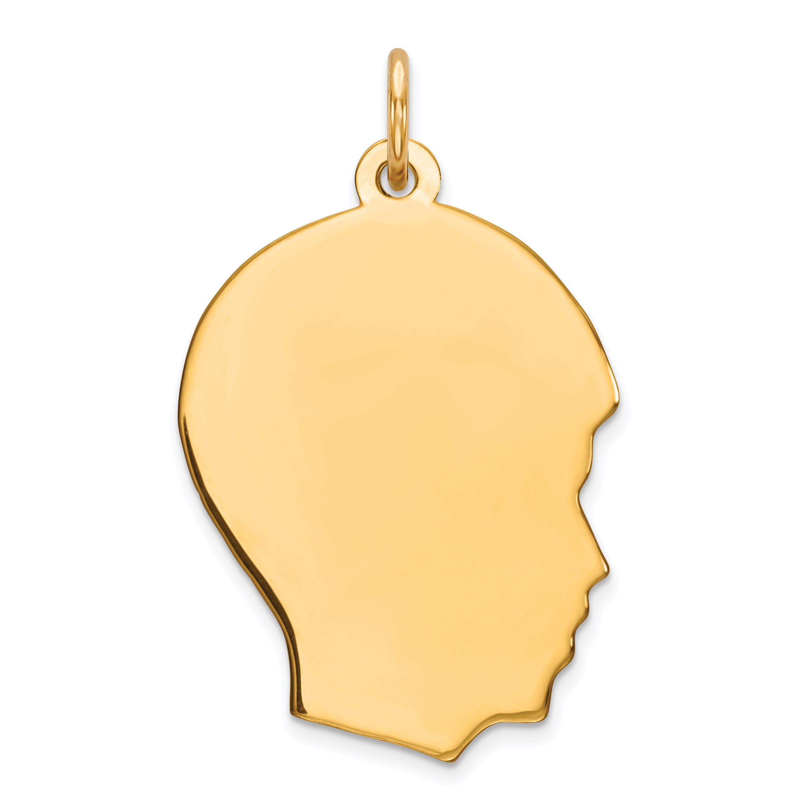 Sterling Silver GP Engraveable Boy Polished Disc Charm Main image