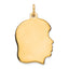Sterling Silver GP Engraveable Girl Polished Disc Charm