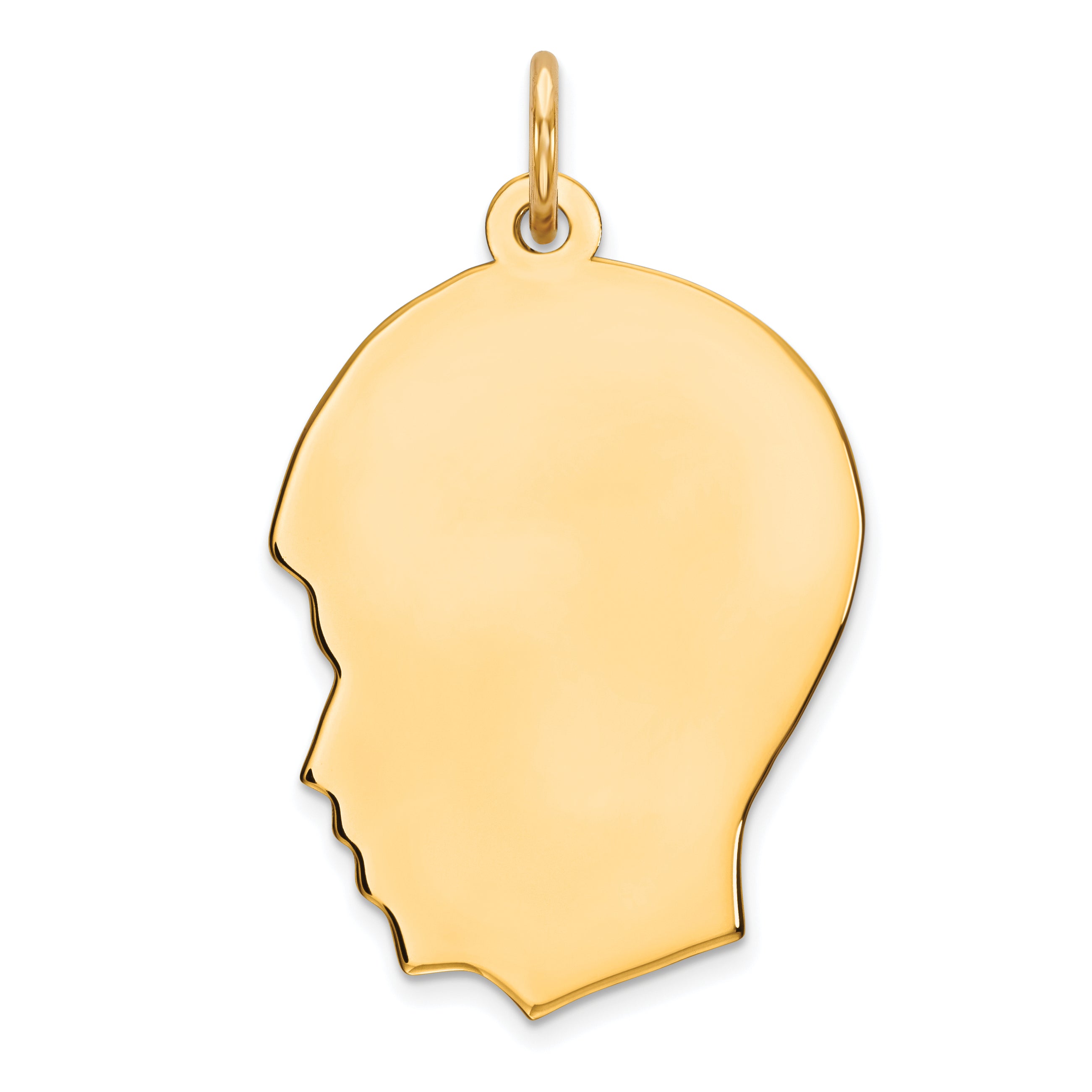 Sterling Silver GP Engraveable Boy Polished  Disc Charm Main image