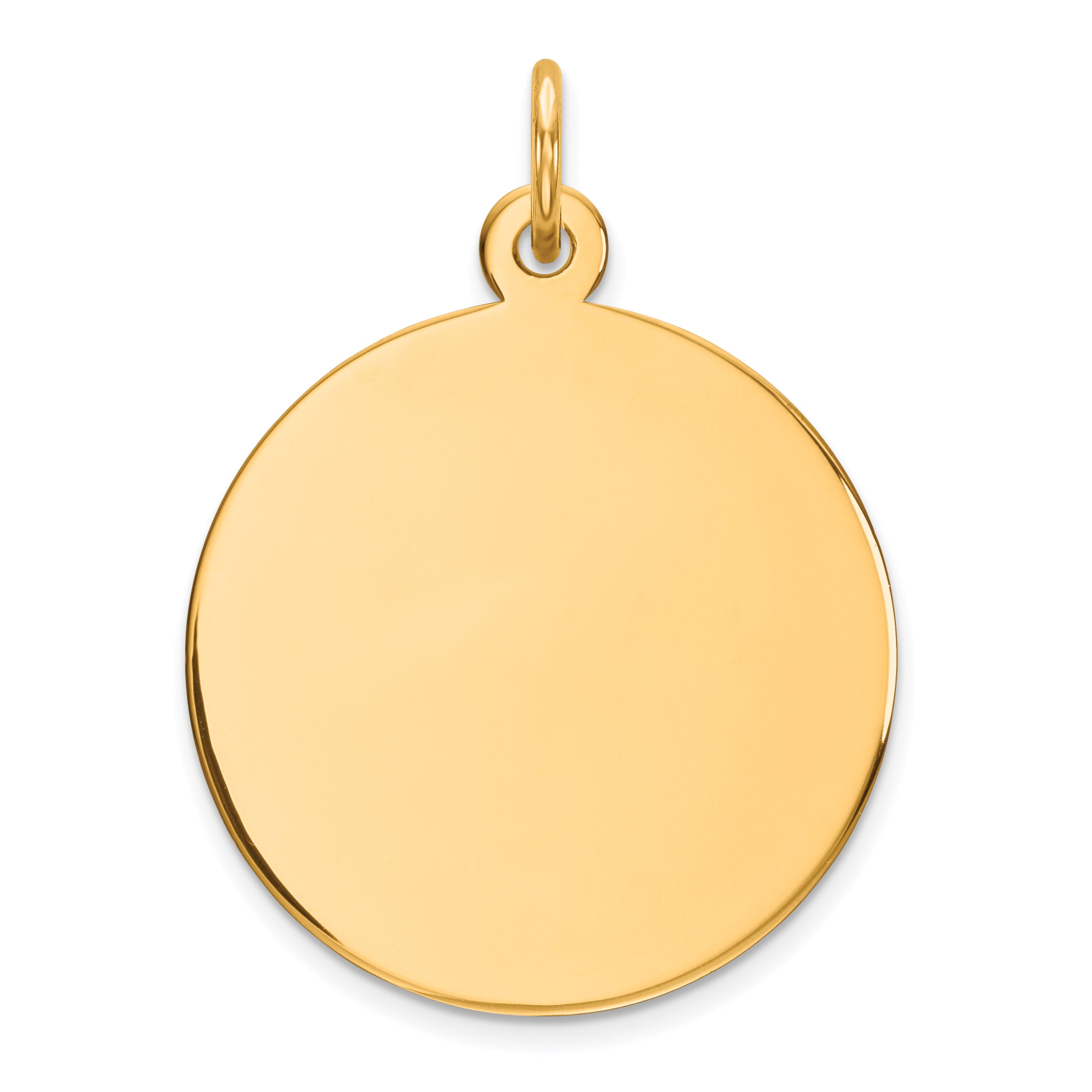 Sterling Silver GP Engraveable Round Polished Disc Charm Main image