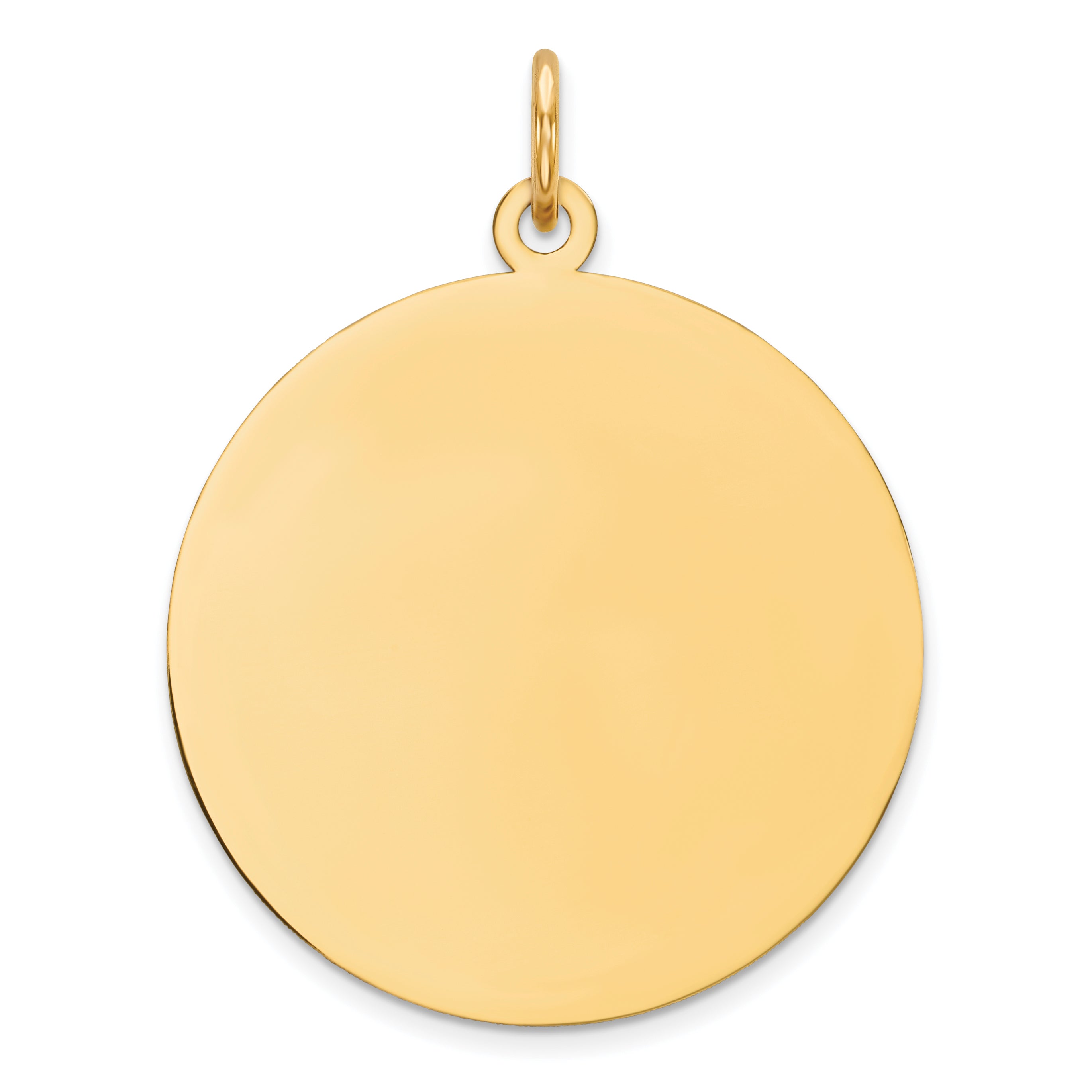 Sterling Silver GP Engraveable Round Polished Disc Charm Main image