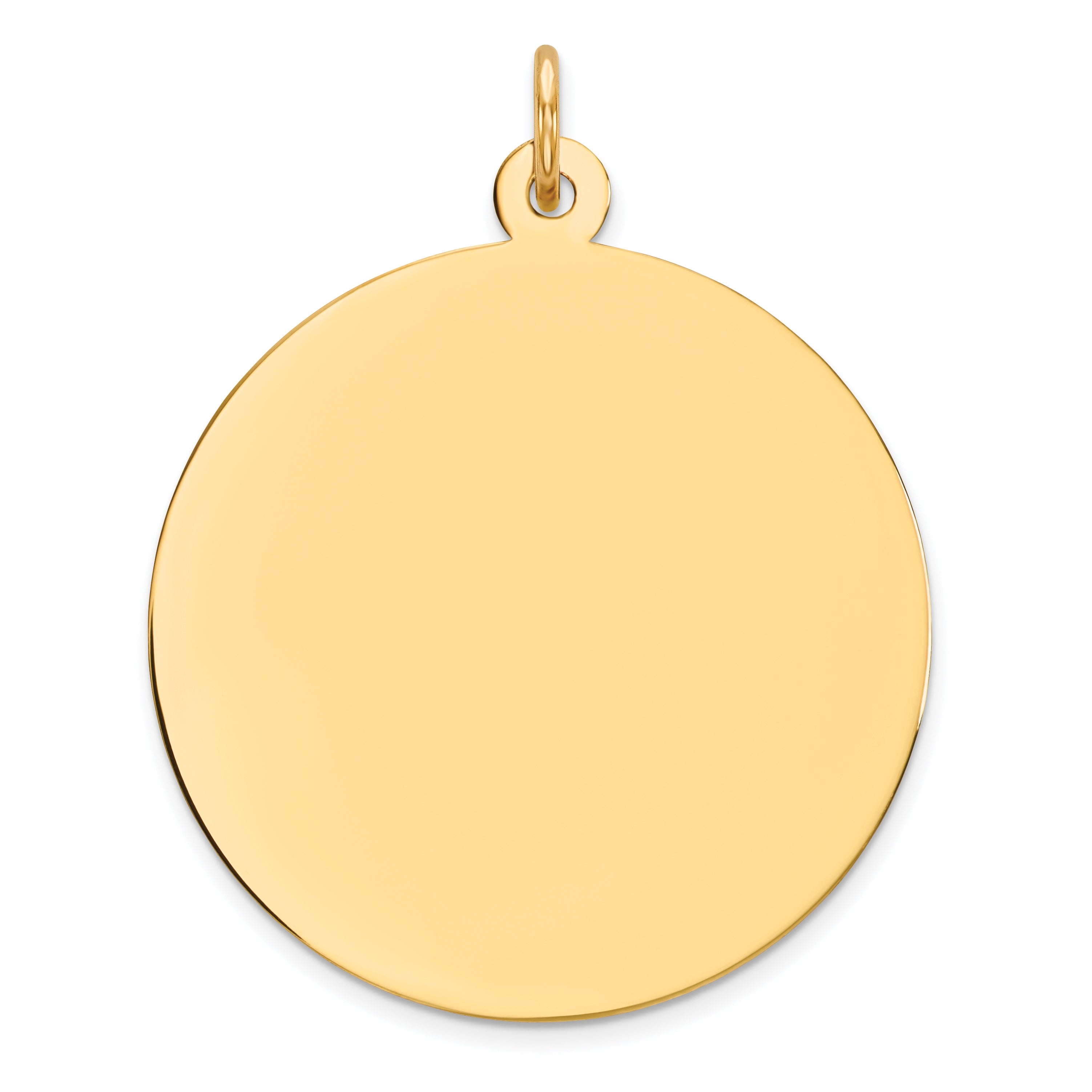 Sterling Silver GP Engraveable Round Polished Disc Charm Main image