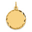 Sterling Silver GP Engraveable Round Polished  Disc Charm
