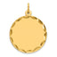 Sterling Silver GP Engraveable Round Polished  Disc Charm