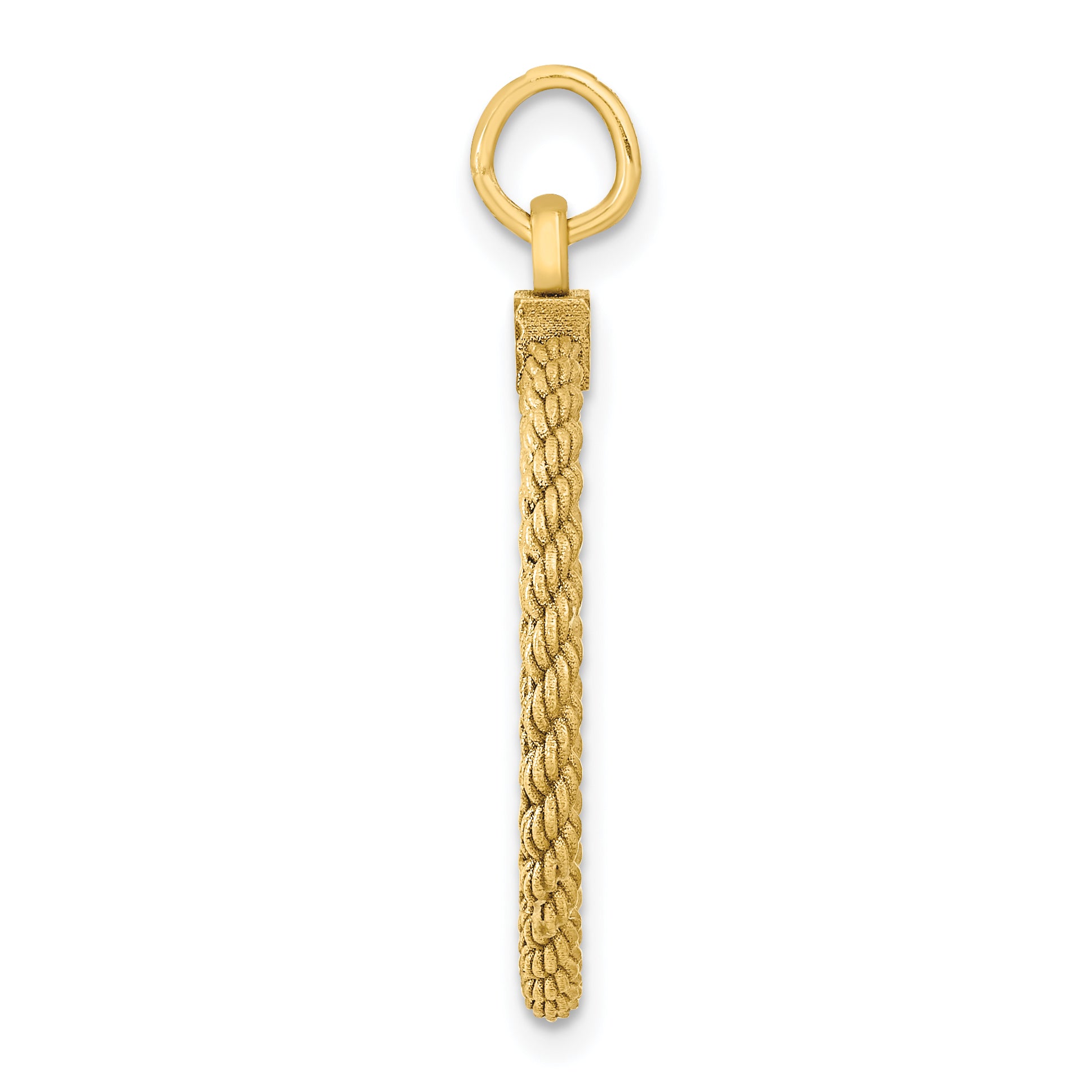 SS Gold Plate Engraveable Round with Rope Polished Front/Satin Back Disc Secondary image