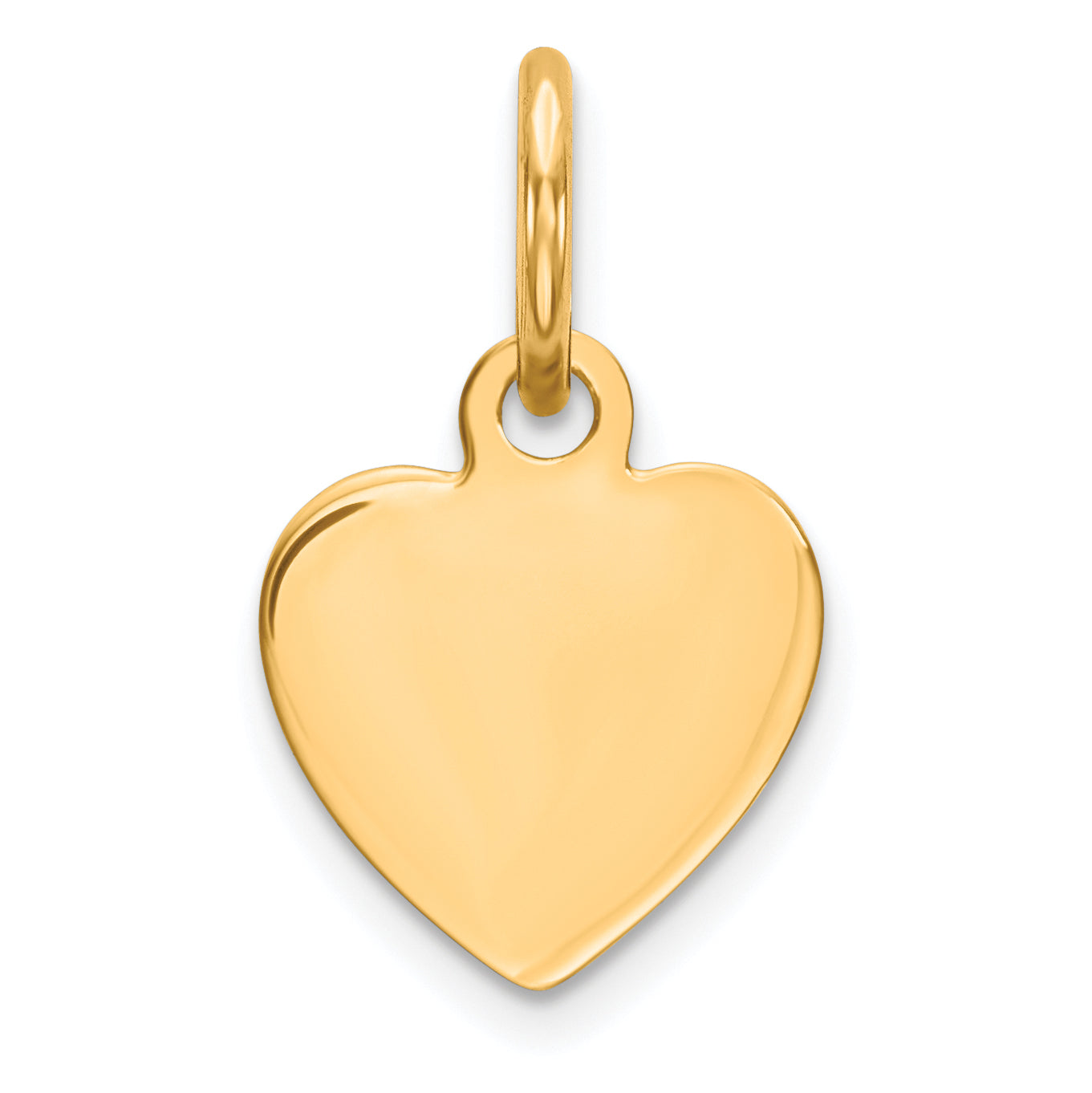 Sterling Silver GP Engraveable Heart Polished Disc Charm Main image