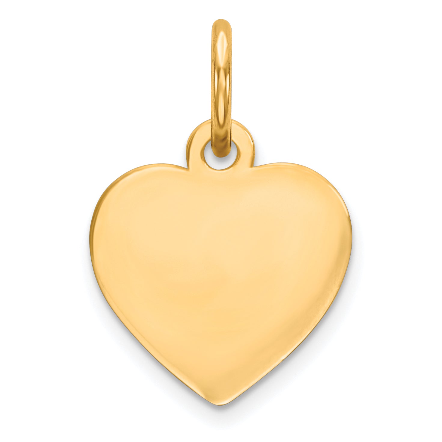 Sterling Silver GP Engraveable Heart Polished Disc Charm Main image