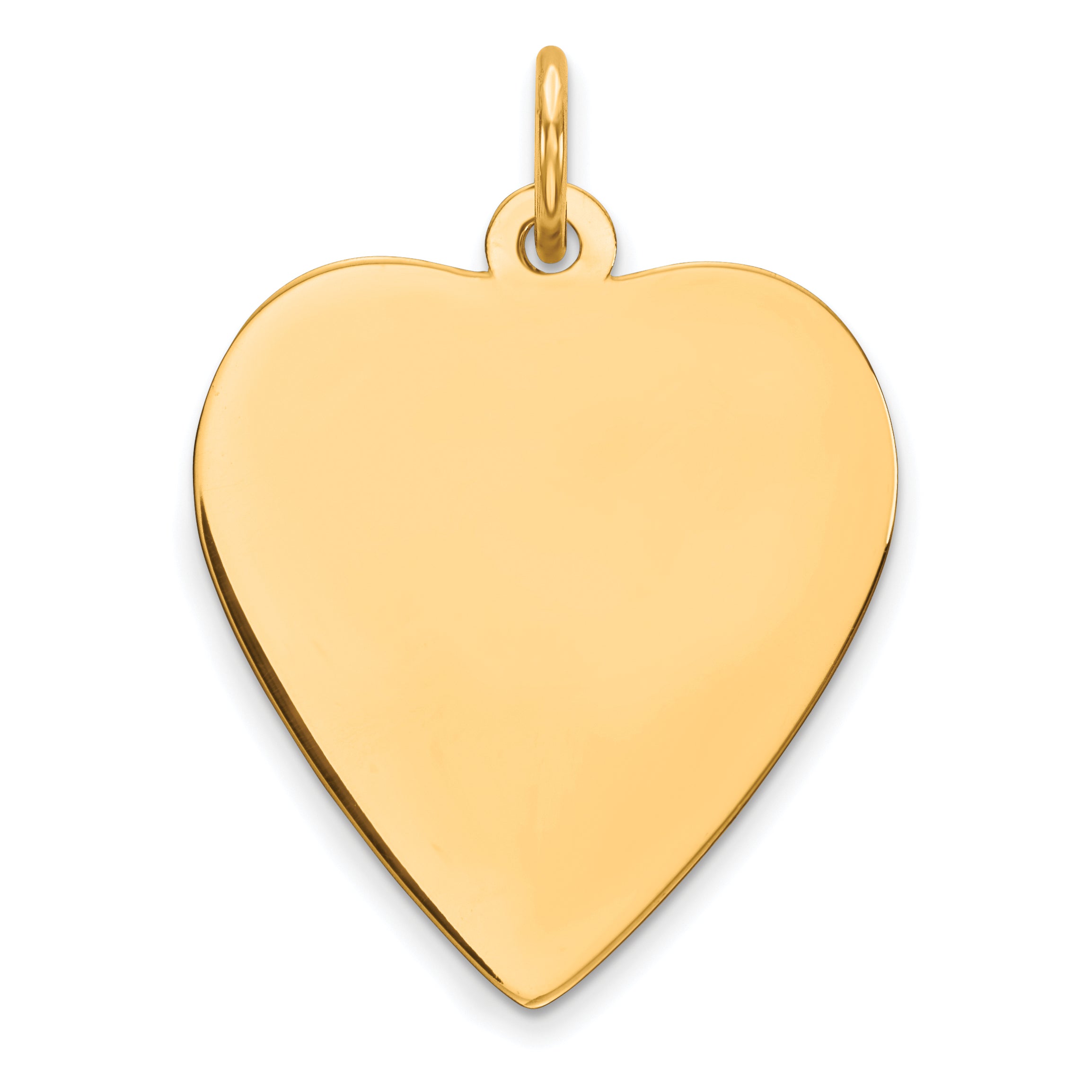 Sterling Silver GP Engraveable Heart Polished Disc Charm Main image