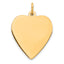Sterling Silver GP Engraveable Heart Polished Disc Charm
