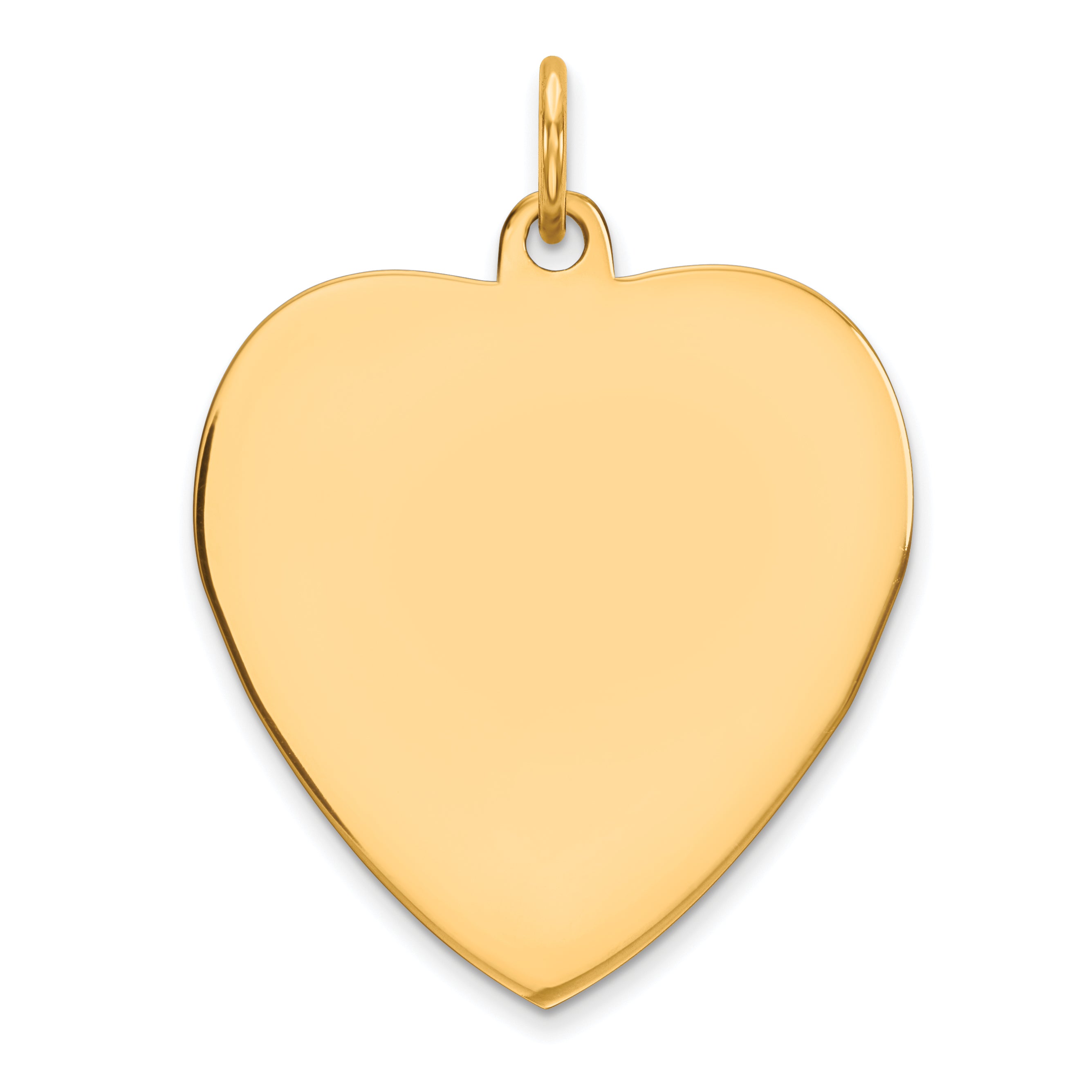 Sterling Silver GP Engraveable Heart Polished Disc Charm Main image