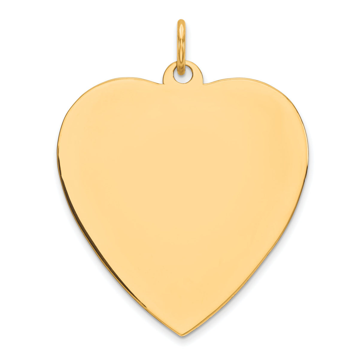 Engravable Heart Disc Charm in Gold-Plated Sterling Silver - Sophia Jewelers Main image