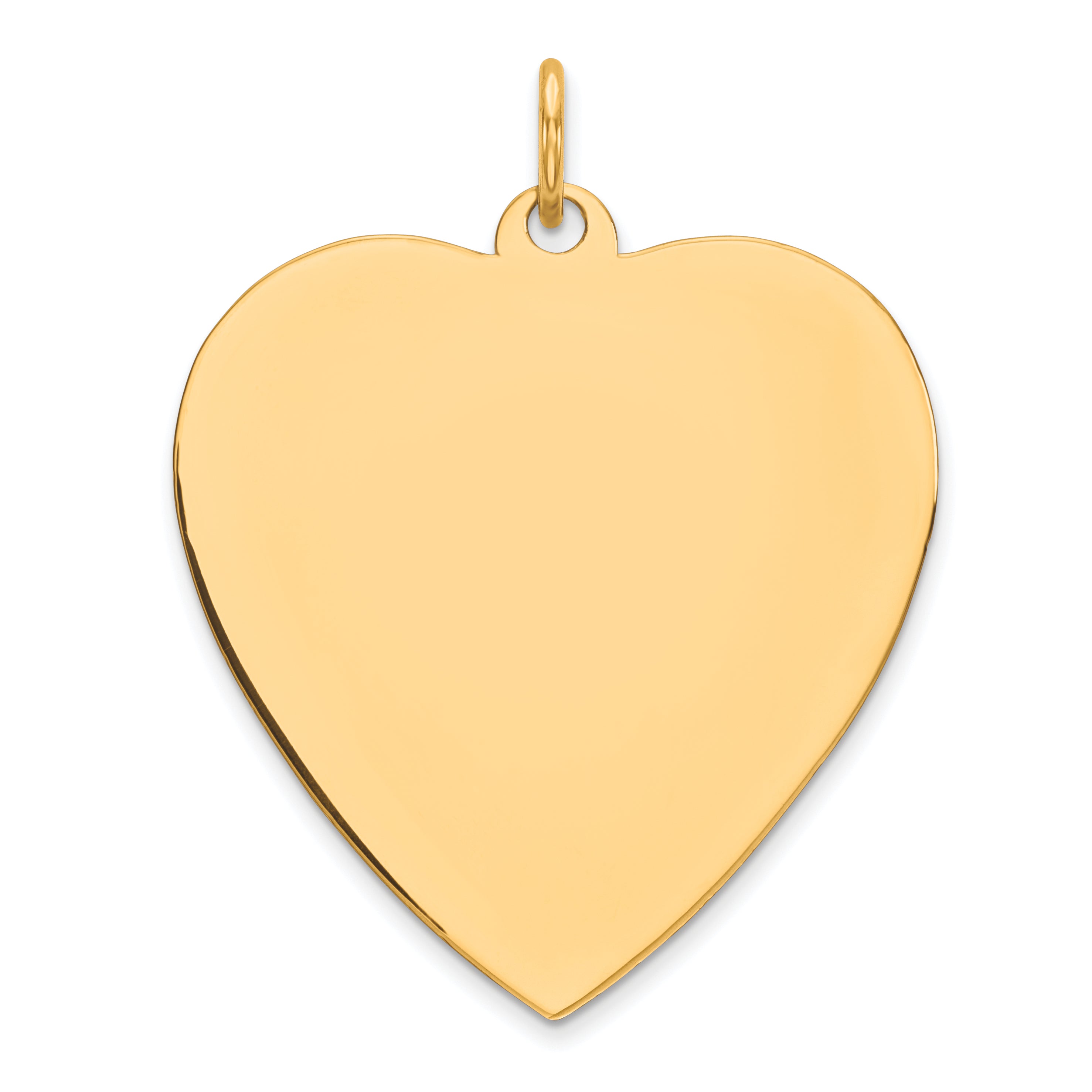 Sterling Silver GP Engraveable Heart Polished  Disc Charm Main image