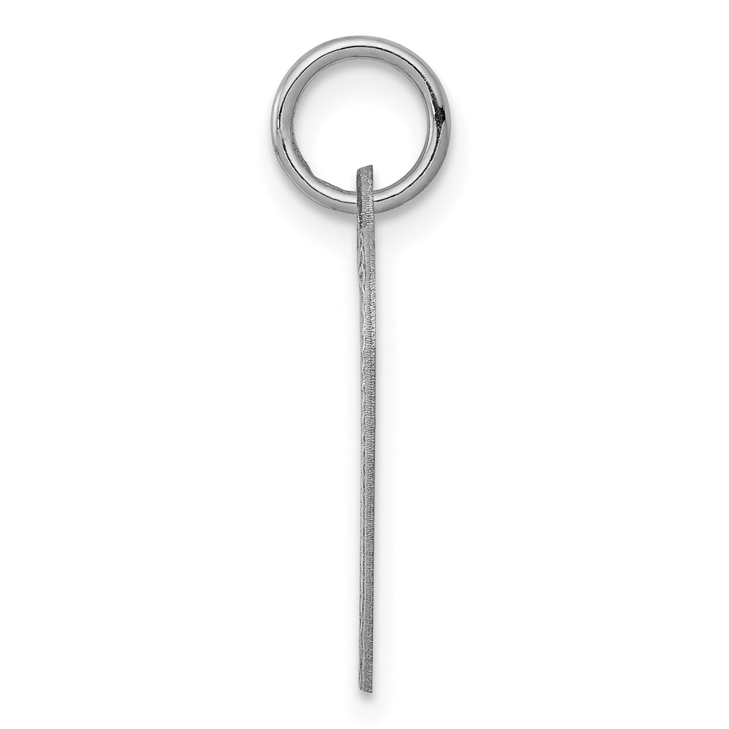 SS Rh-plt Engraveable Heart Polished Front/Satin Back Disc Charm Secondary image