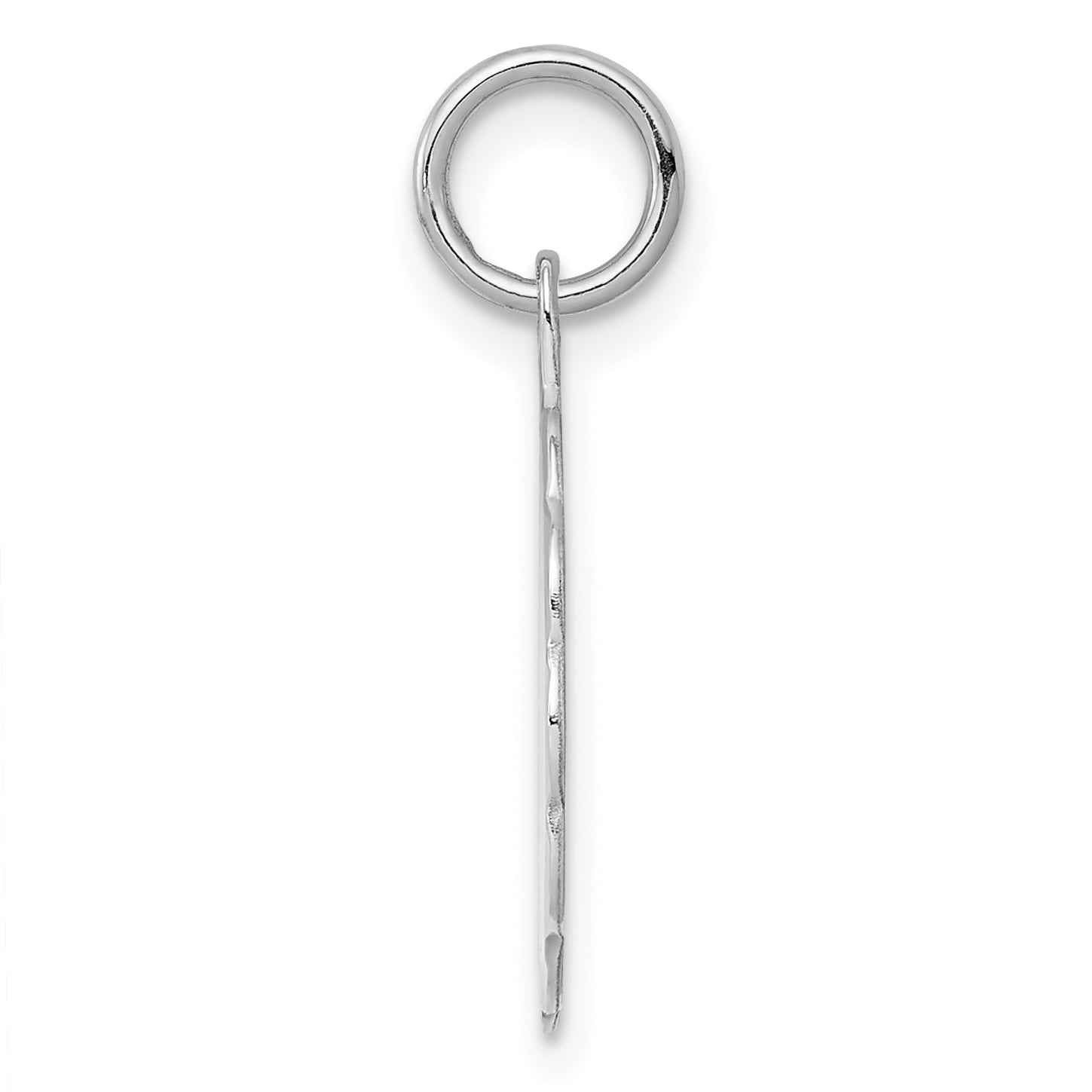 Sterling Silver Rh-plt Engraveable Polished Front/Satin Back Disc Charm Secondary image