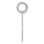 Sterling Silver Rh-plt Engraveable Polished Front/Satin Back Disc Charm