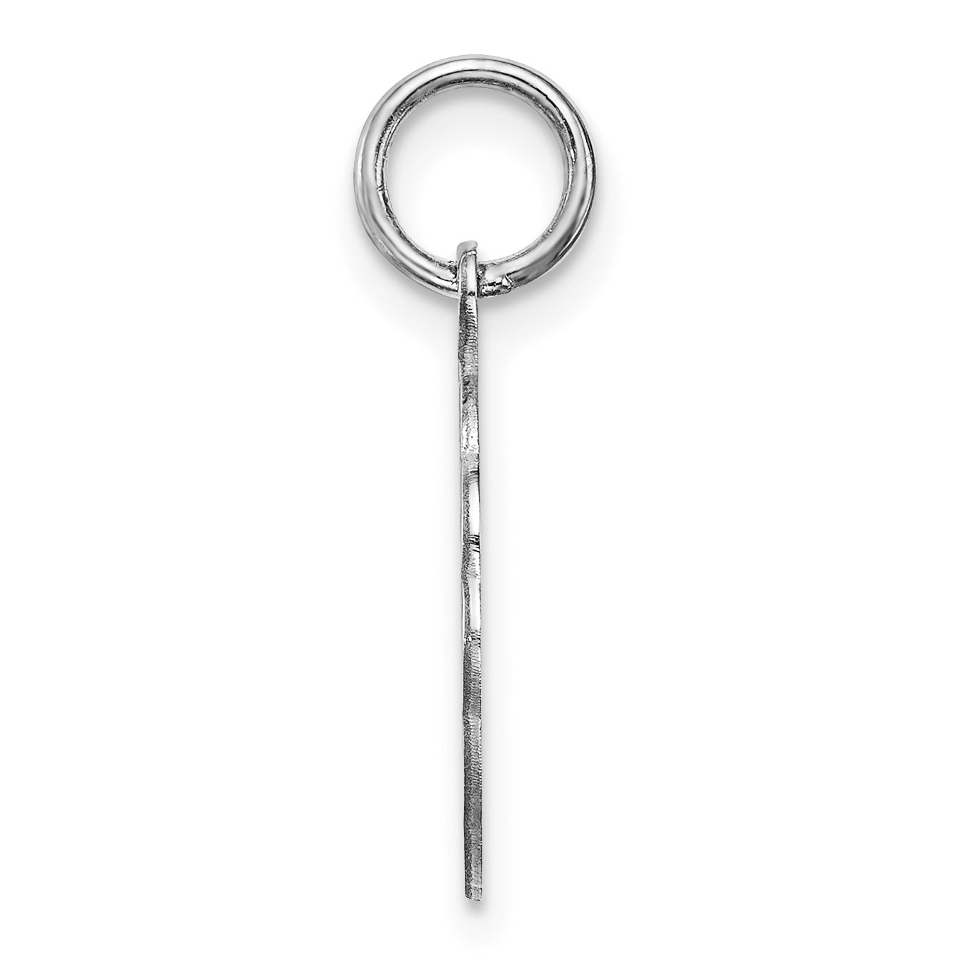 Sterling Silver Rh-plt Engraveable Polished Front/Satin Back Disc Charm Secondary image