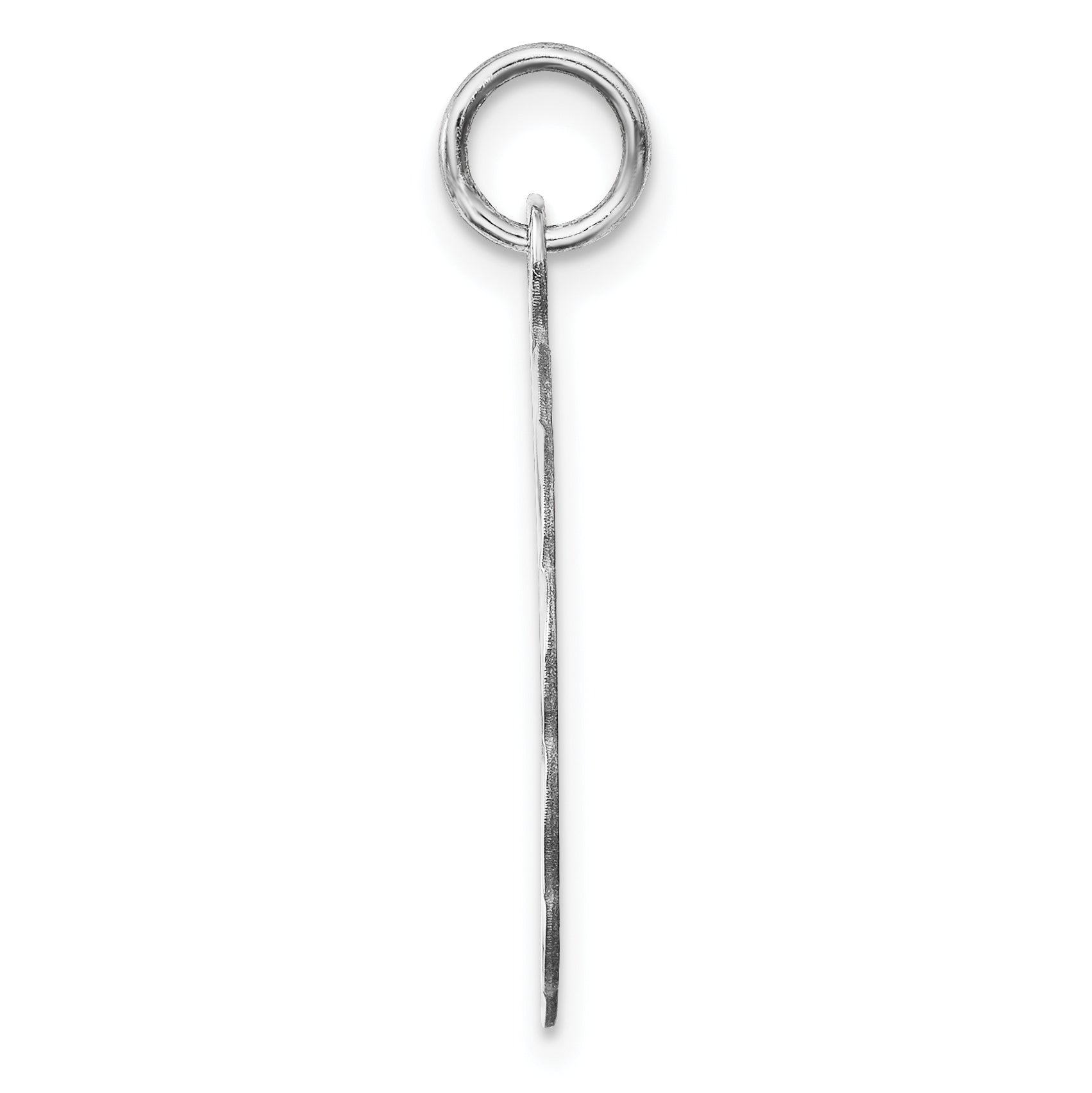 Sterling Silver Rh-plt Engraveable Polished Front/Satin Back Disc Charm Secondary image