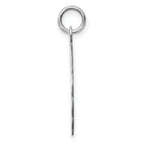 Sterling Silver Rh-plt Engraveable Polished Front/Satin Back Disc Charm