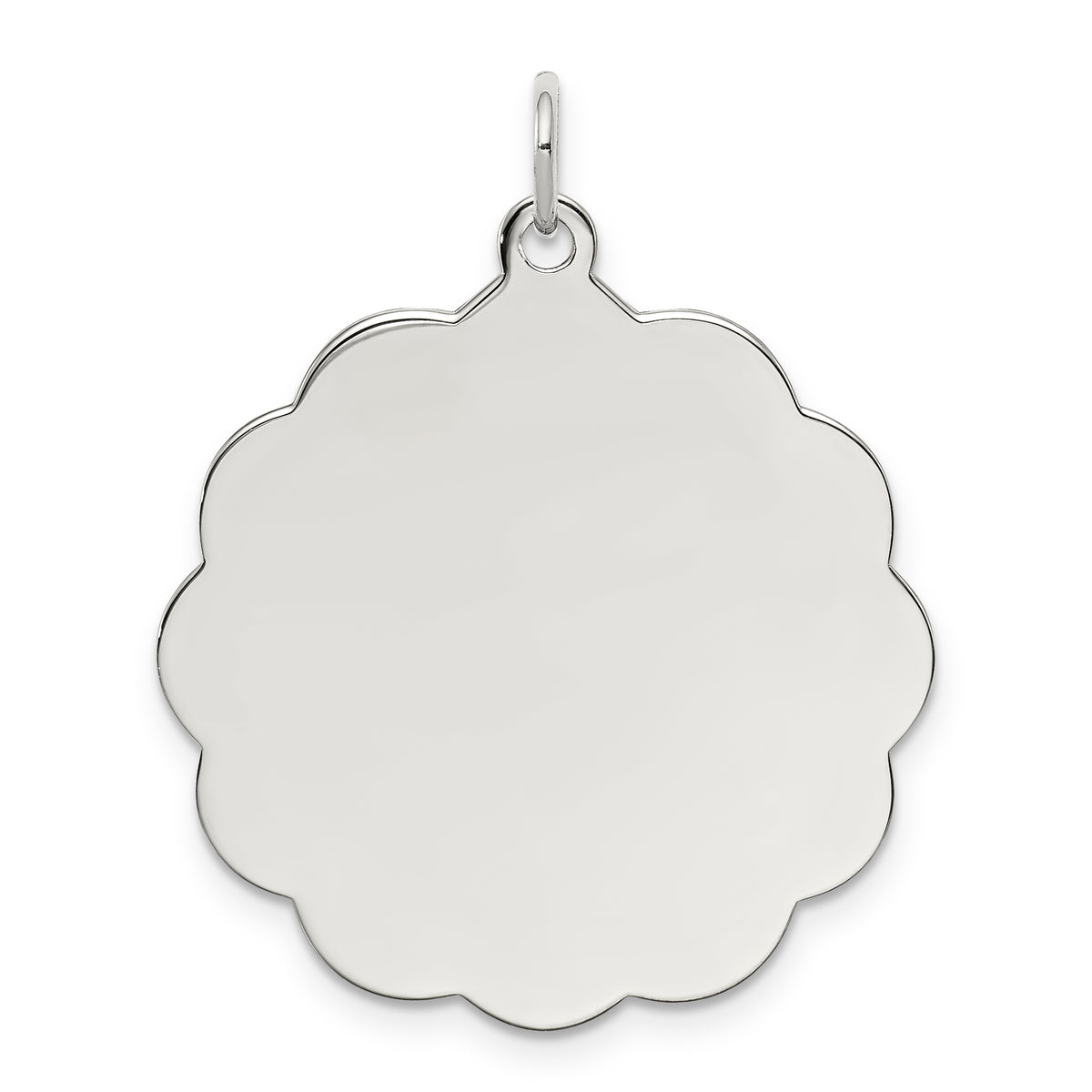 Disc Charm in Sterling Silver, 32mm Engravable - Sophia Jewelers Main image