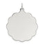 Sterling Silver Rh-plt Engraveable Polished Front/Satin Back Disc Charm