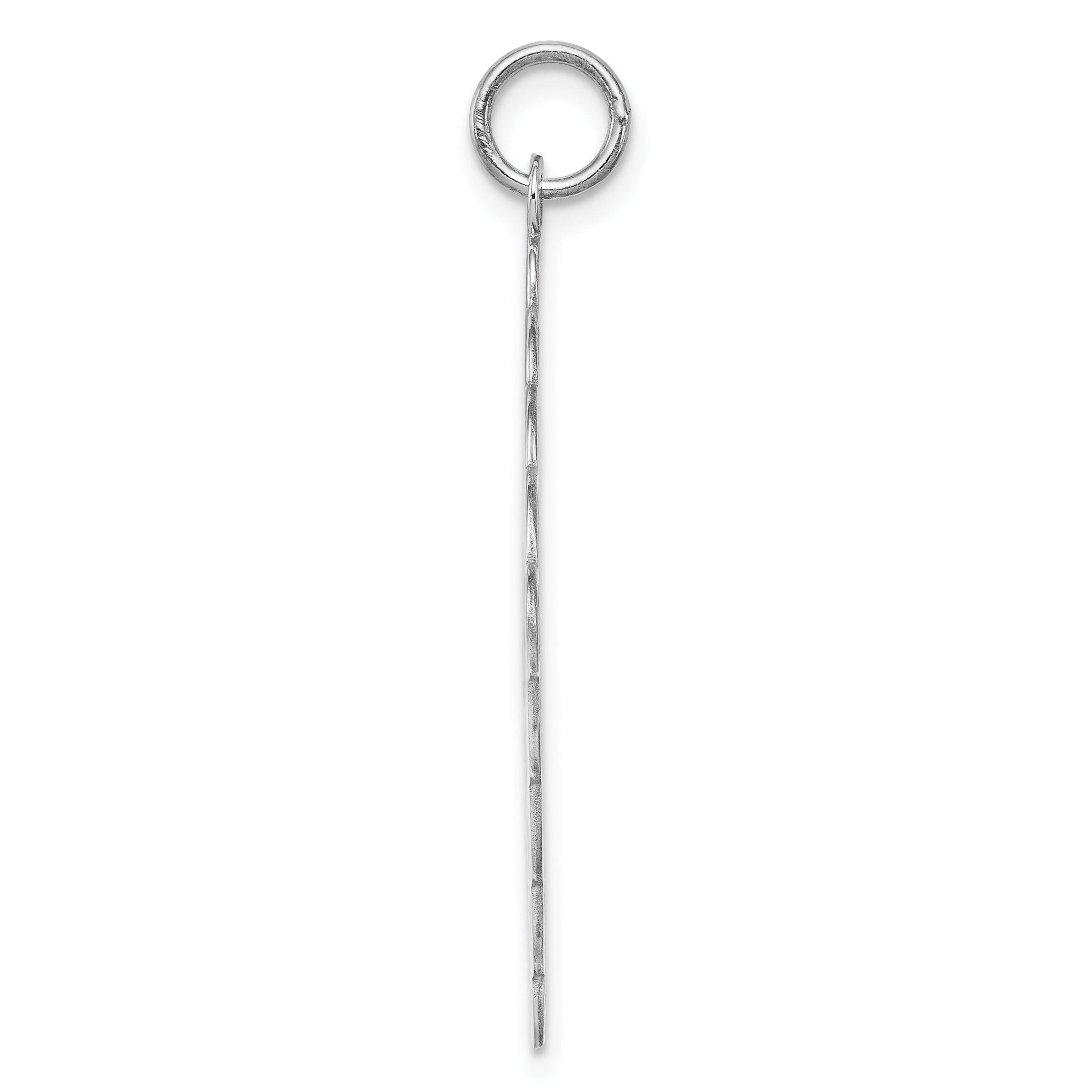 Sterling Silver Rh-plt Engraveable Polished Front/Satin Back Disc Charm Secondary image