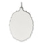 Sterling Silver Rh-plt Engraveable Polished Front/Satin Back Disc Charm