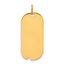 Sterling Silver GP Engraveable Dog Tag Polished Disc Charm