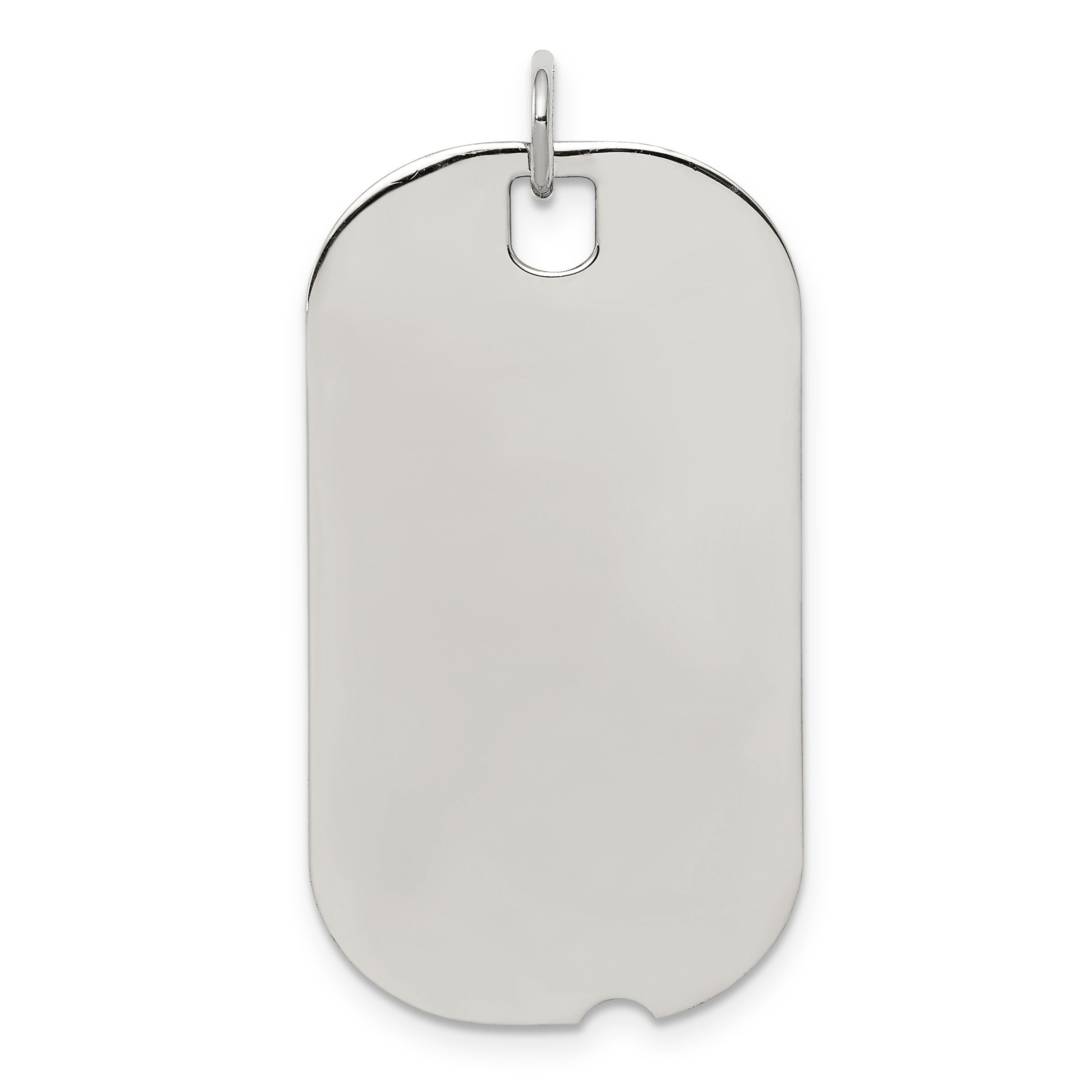 Sterling Silver Rhodium-plated Engraveable Dog Tag Disc Charm Main image
