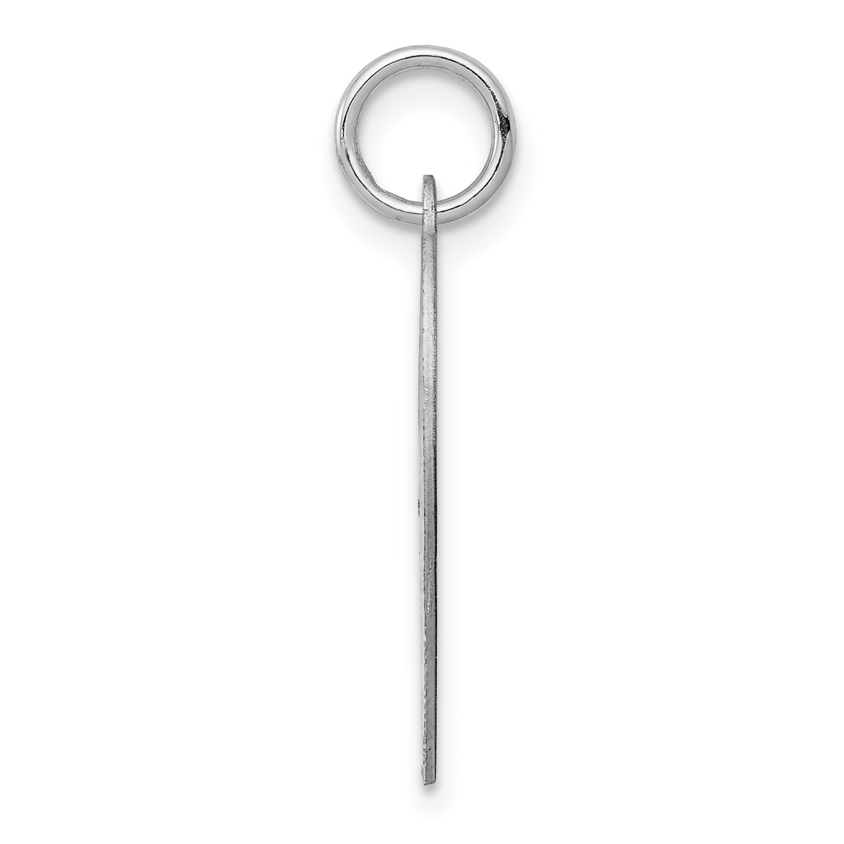 SS Rh-plt Engraveable Heart Patterned Polished Front/Satin Back Disc Secondary image