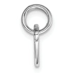 SS Rh-plt Engraveable Double Heart Polished Front/Satin Back Plate