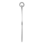 Sterl Silver Rh-plt Engraveable Oval Polished Front/Satin Back Disc Charm
