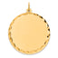 Sterling Silver GP Engraveable Round Polished  Disc Charm