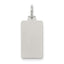 Sterling Silver Rhod-plate Eng. Rect. Polish Front/Satin Back Disc Charm