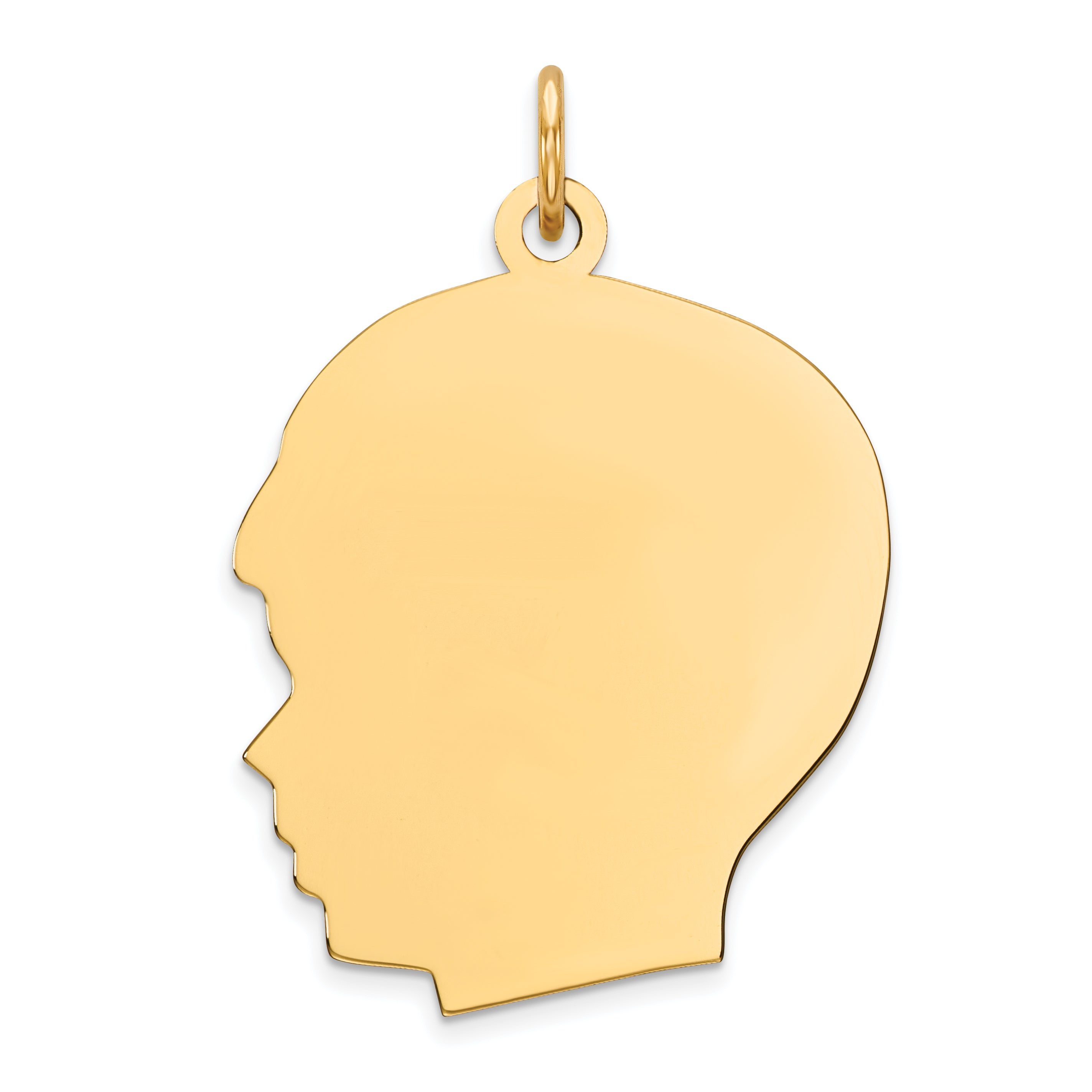 Sterling Silver GP Engraveable Boy Polished Disc Charm Main image