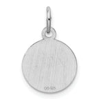 Sterling Silver Rhod-plate Pink Enamel Right Facing Girl Head Disc Charm