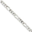Sterling Silver 7.5mm Polished Flat Figaro Chain
