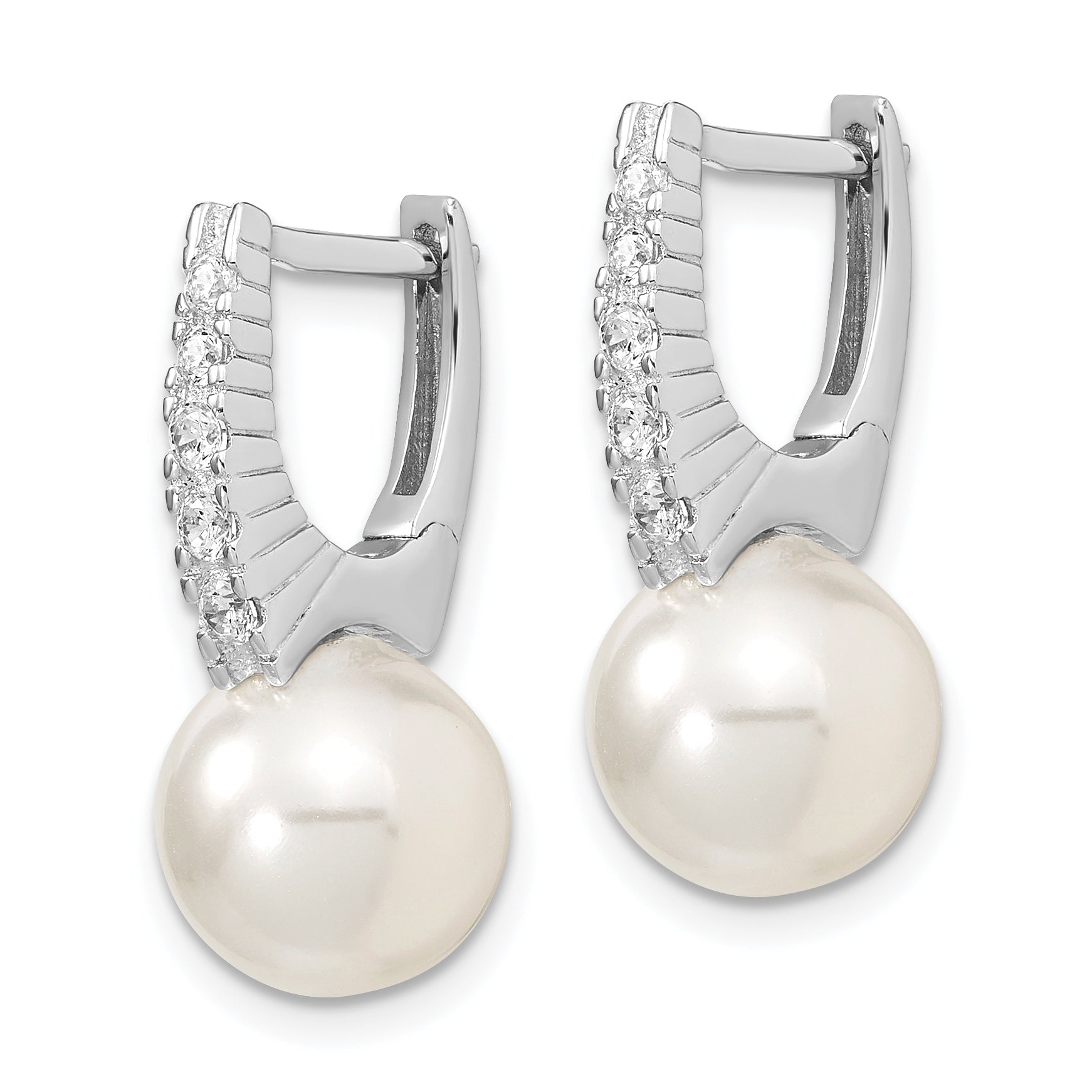 Majestik Sterling Silver 925 Shell Pearl Dangle Earrings with Gift Pouch Secondary image