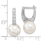 Majestik Sterling Silver 925 Shell Pearl Dangle Earrings with Gift Pouch