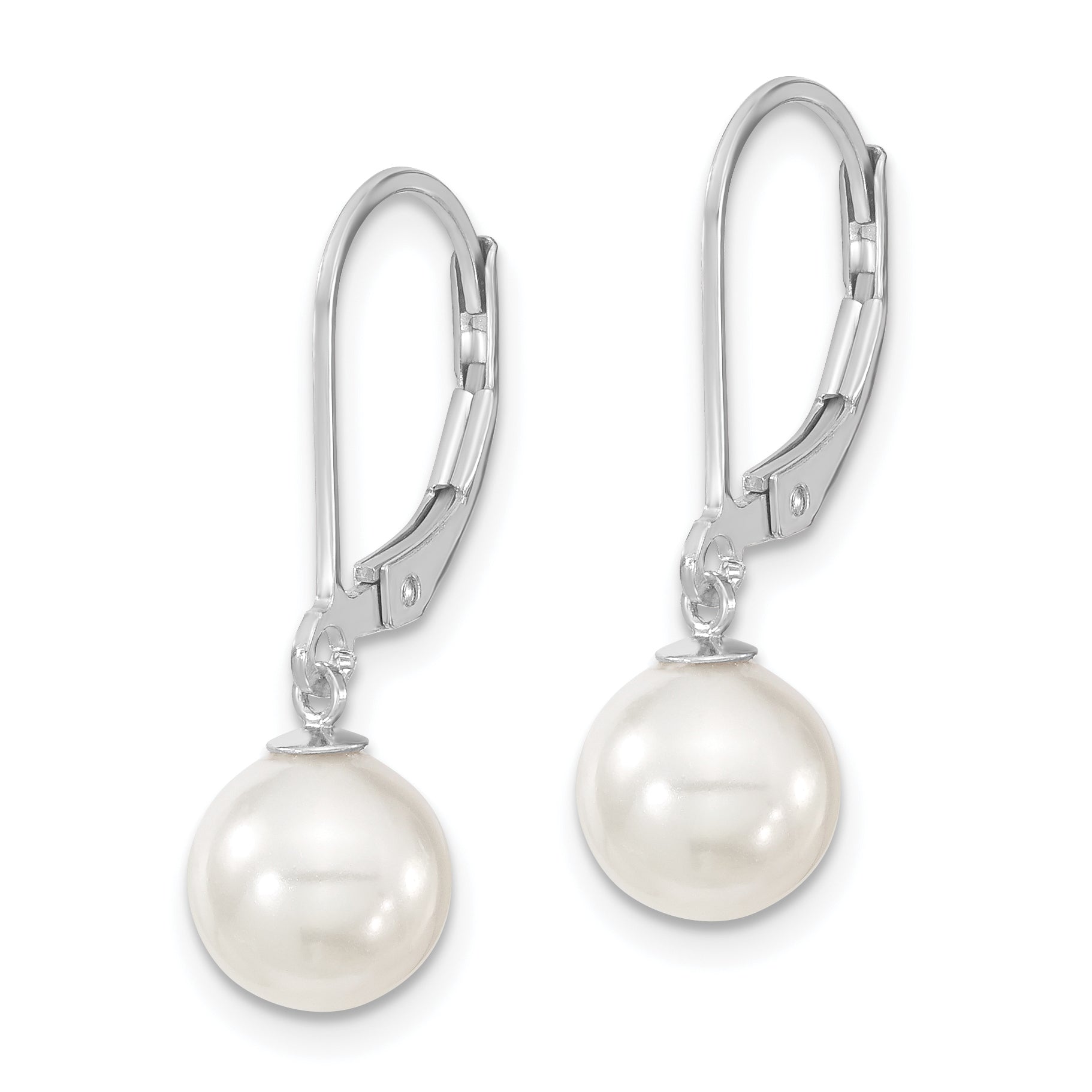 Majestik Rhodium-Plated Sterling Silver Shell Pearl Dangle Earrings Secondary image